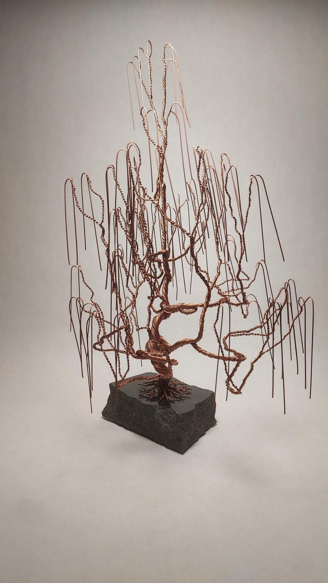 Weeping Willow Wire Tree Sculpture-Medium