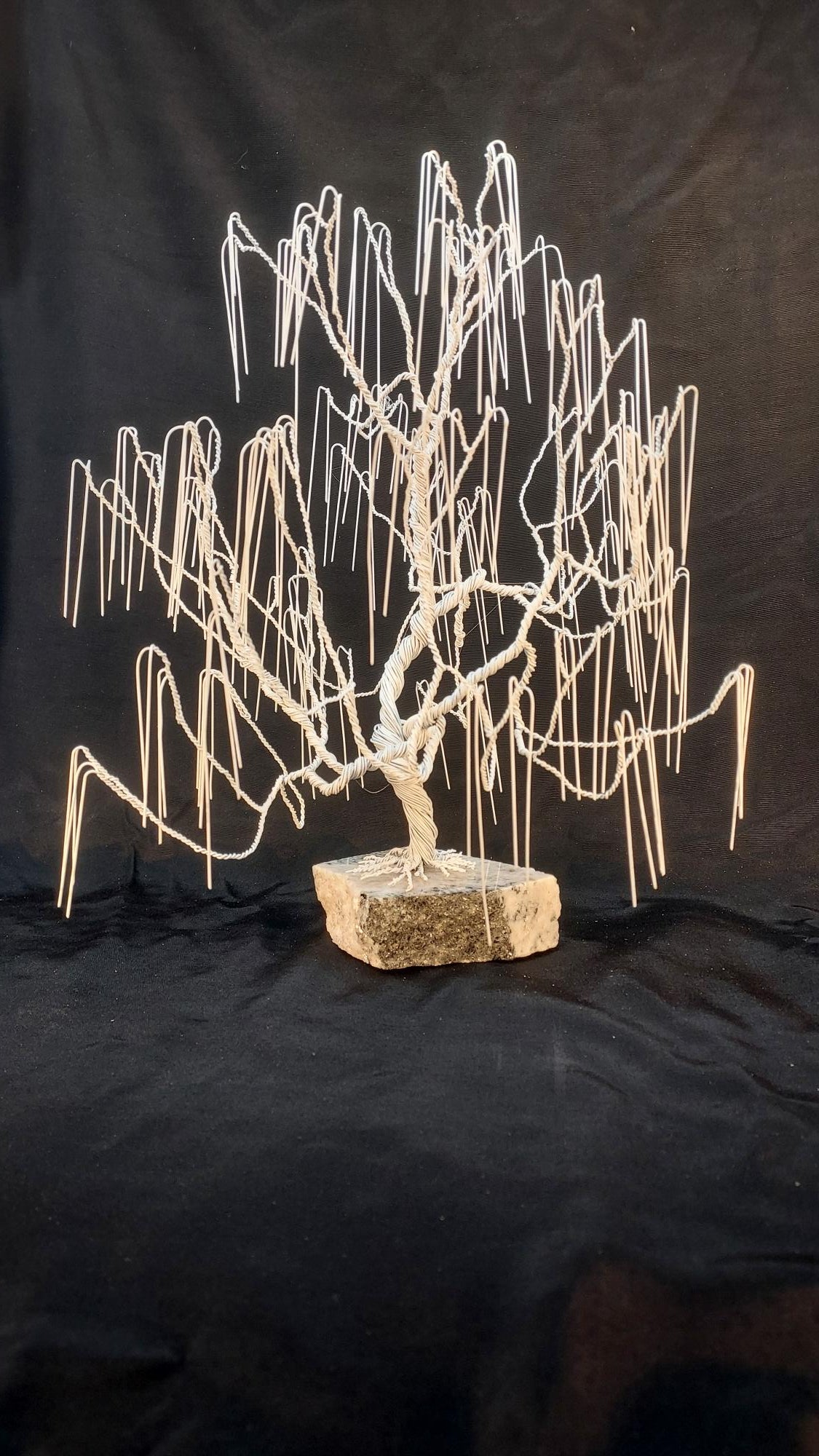 Weeping Willow Wire Tree Sculpture-Medium