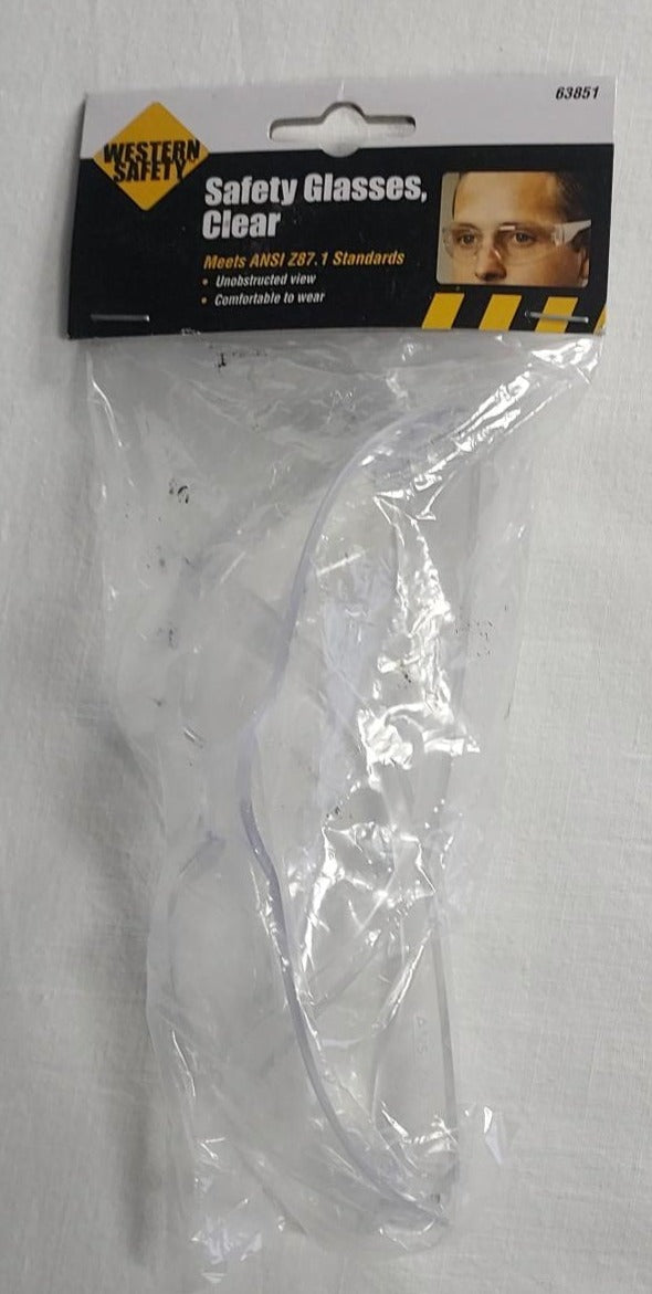 Clear safety glasses