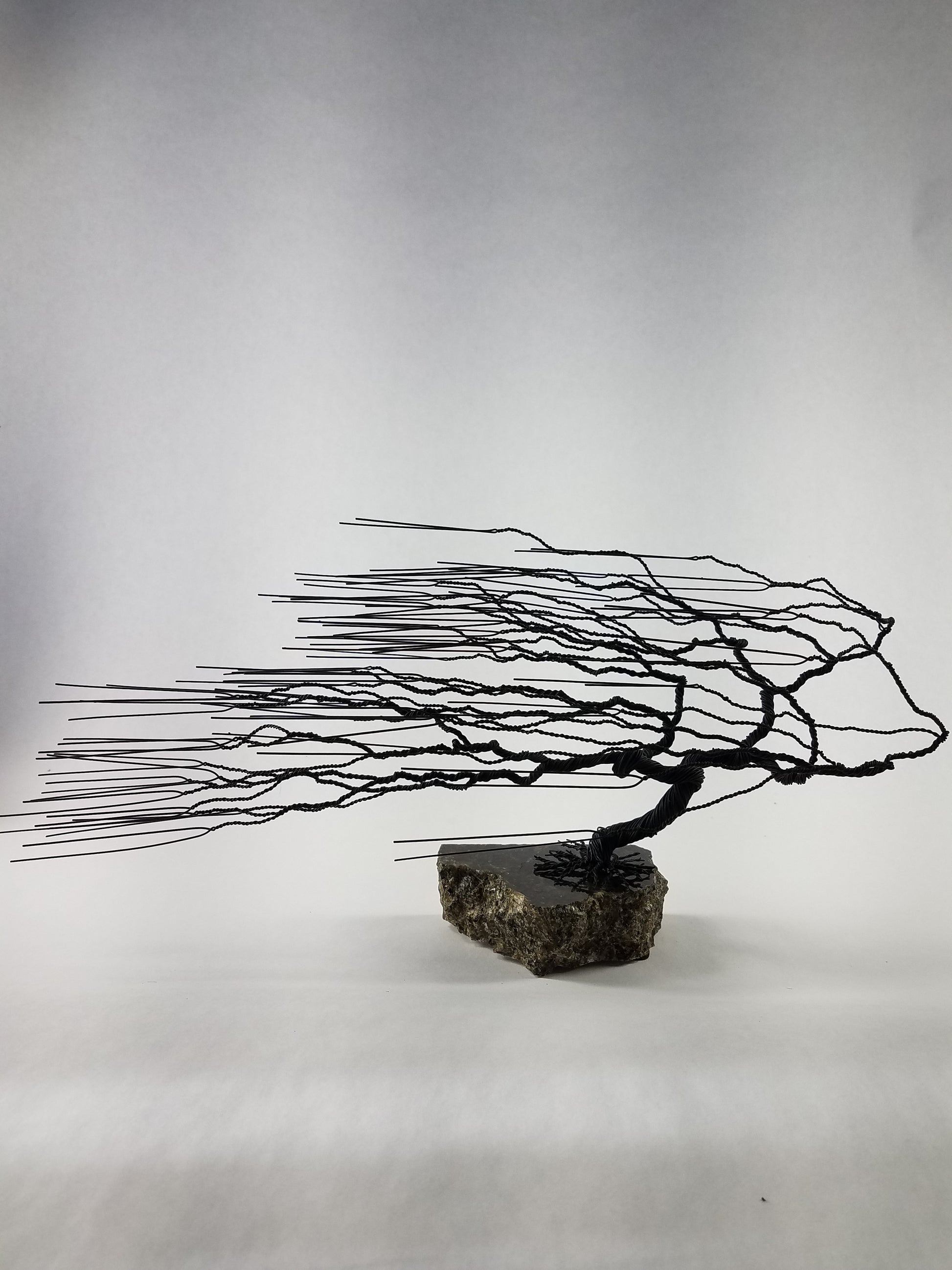 steel wire bonsai tree Windswept Wire Tree Sculpture-Medium – steeltrees